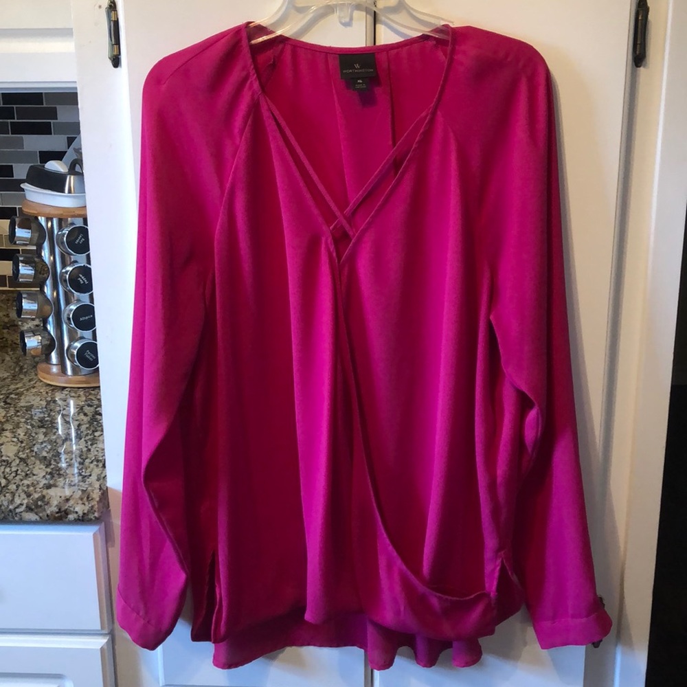 Worthington Fuchsia Blouse